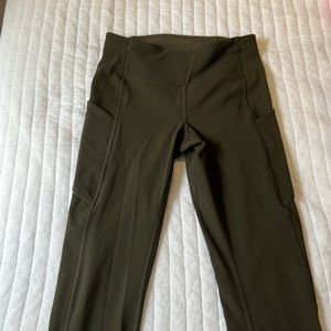 Lululemon olive green leggings size 4